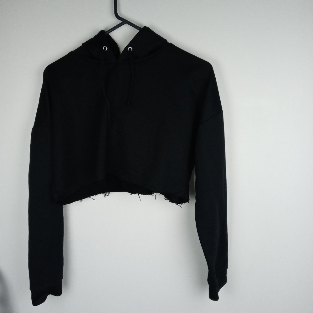 Nasty Gal Cropped Hoodie Sweater Size L